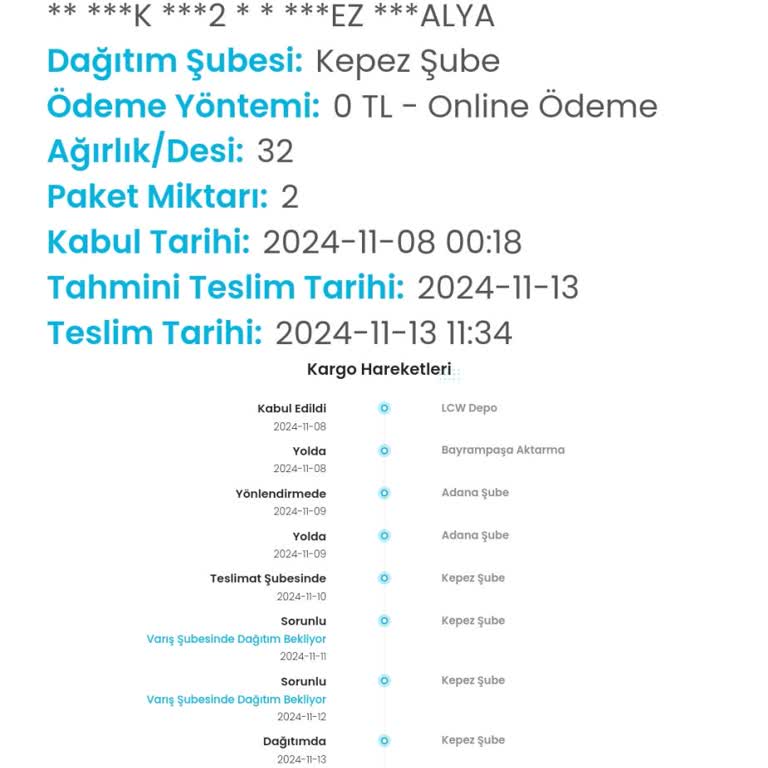 Eksik Gönderilen Bavul İçin Çözüm Bekliyorum