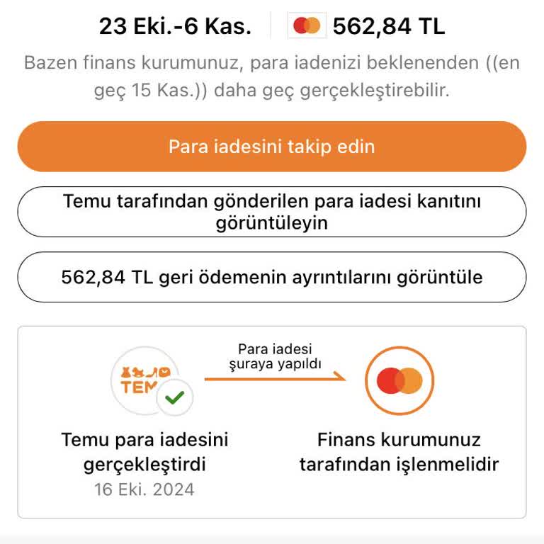 Temu'dan İptal Edilen Siparişin İadesi Hala Bekleniyor