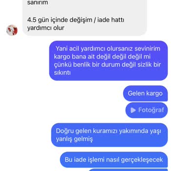 Yanlış Ürün Gönderimi Ve İade Sorunu