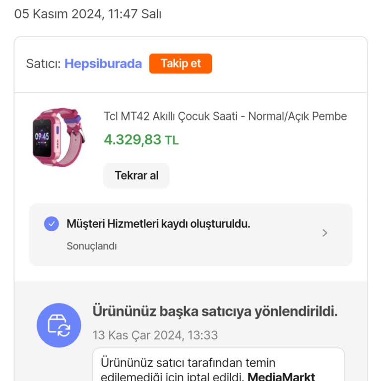 İptal Edilen Sipariş Ve Yanıltıcı Bilgilendirme Sorunu