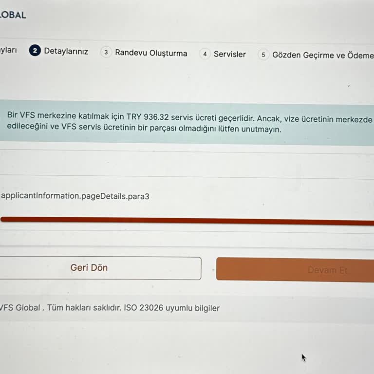VFS Fransa Randevu Sisteminde Hata Nedeniyle İlerlemede Sorun