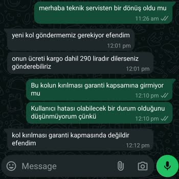 Kalitesiz Malzeme Ve Yetersiz Müşteri Hizmetleri