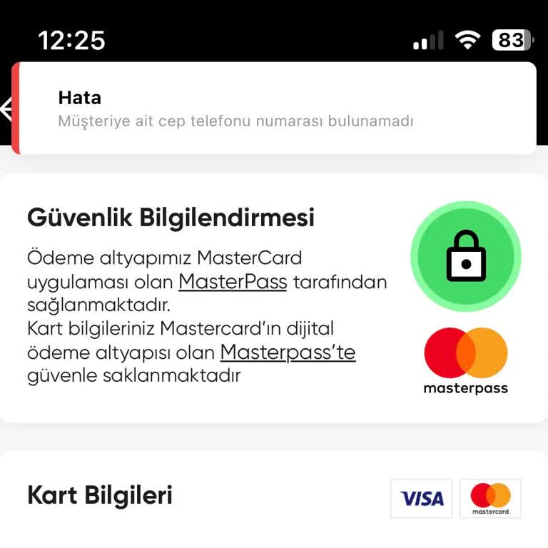 Ziraat Kartı Masterpass Kayıt Sorunu