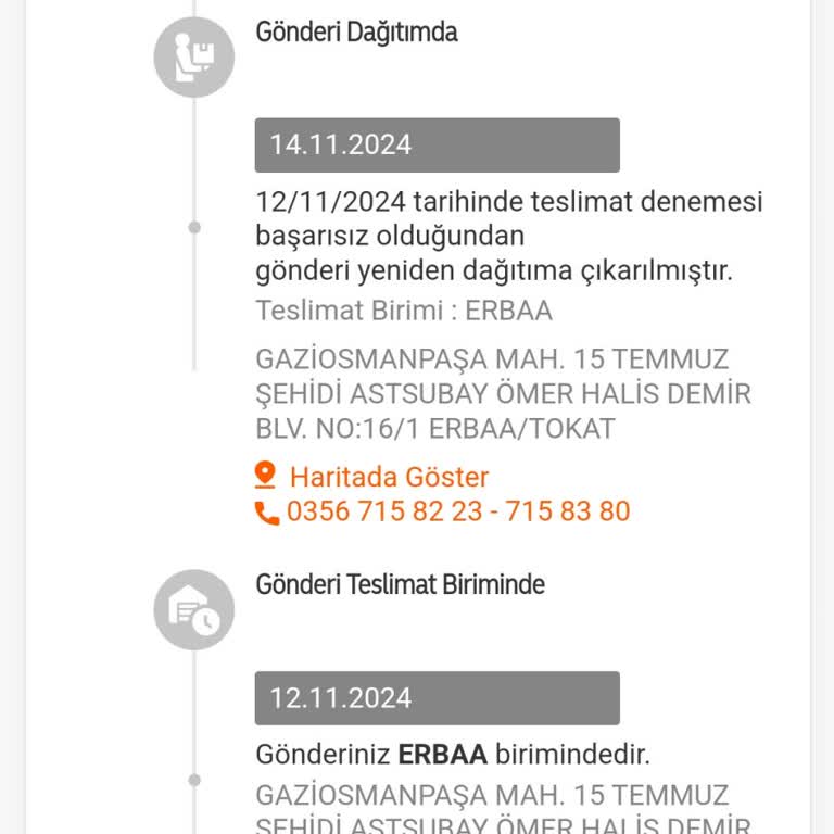 Kargom Nerede? MNG Kargo Erbaa Şubesi Teslimat Sorunu