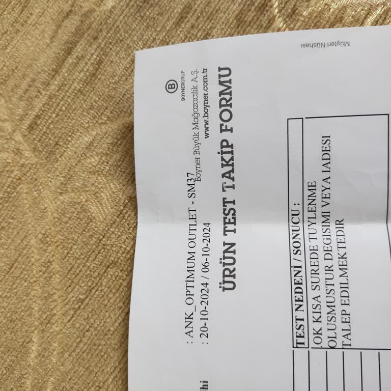 Boyner'de Ürün Kalitesi Ve Müşteri Hizmeti Sorunu