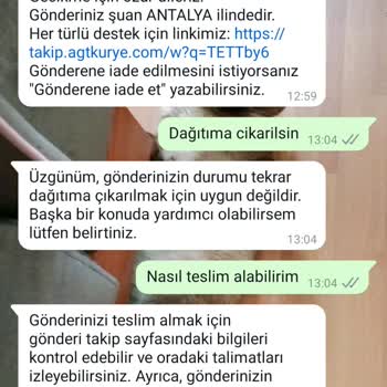 AGT Kurye İle Teslimat Sorunu