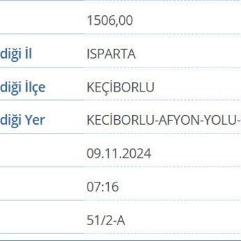 Keçiborlu'da Hız Sınırı Mağduriyeti