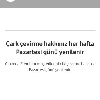 Vodafone Hediye Çarkı Erişim Sorunu