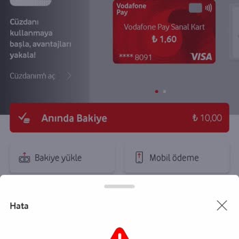 Vodafone Pay Uygulamasında Cüzdan Oluşturma Sorunu