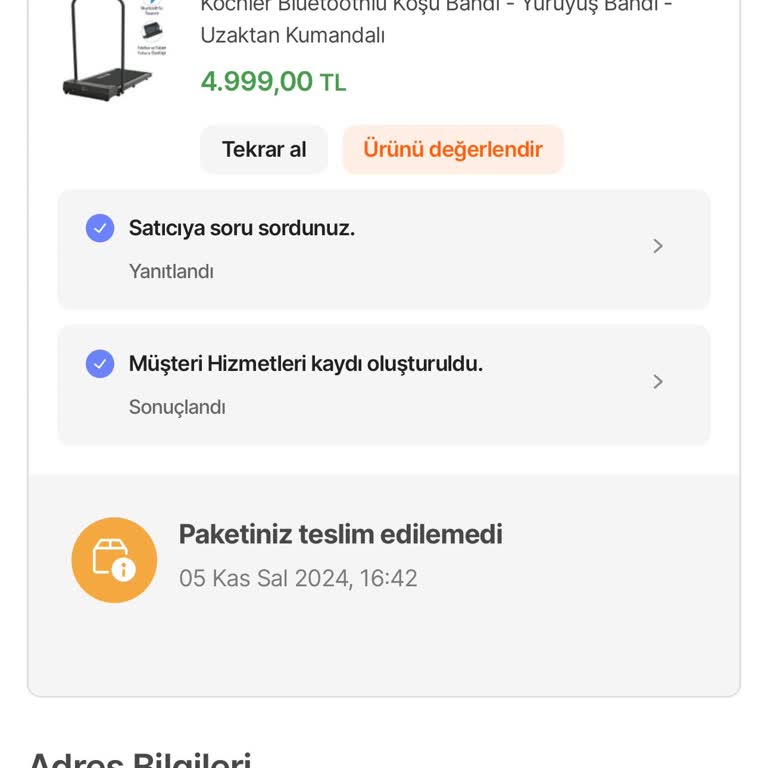 Teslim Edilmeyen Ürün Ve Çözülmeyen Sorunlar