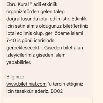 Son Dakika İptali Ve İletişim Sorunları