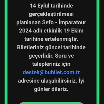 Ertelenen Konser Ve Geciken İade Sorunu