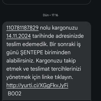 Yurtiçi Kargo Şentepe Şubesi'nde Sürekli Saygısızlık