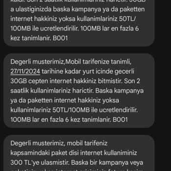 Otomatik İnternet Paketi Tanımlama Sorunu