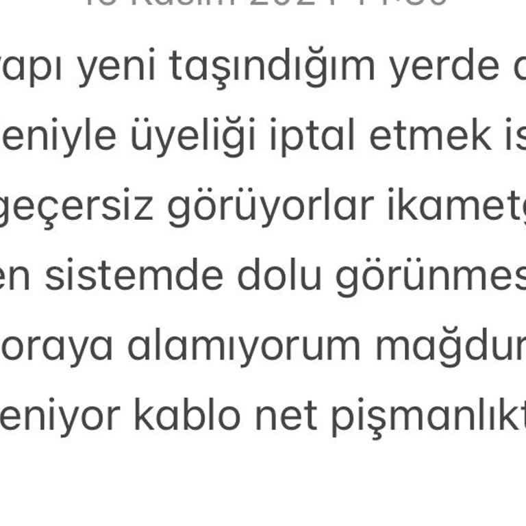Yeni Adreste Kablo Net Altyapı Sorunu Ve İptal Engeli