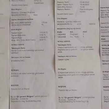 Sürekli Arızalanan Çamaşır Makinesi Ve Yetersiz Servis