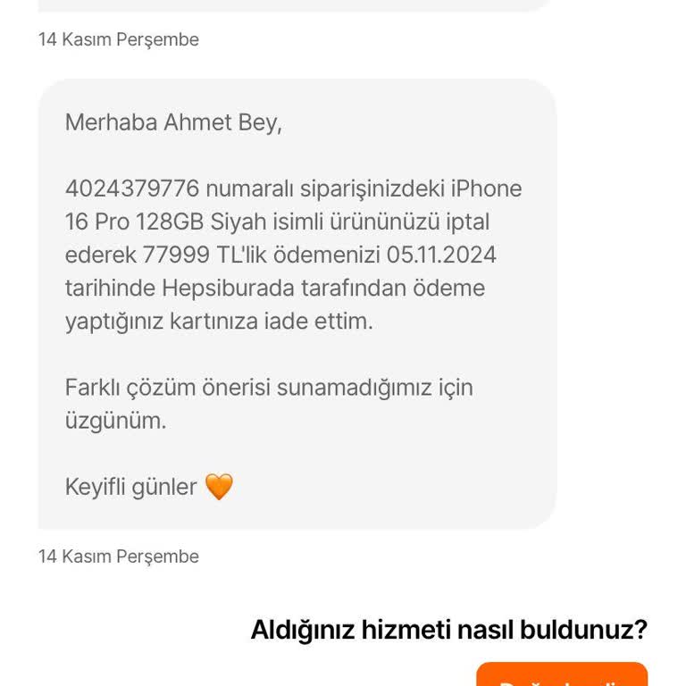 Geciken Sipariş Ve İptal Sorunu