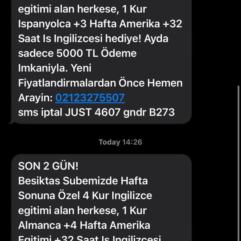 Sürekli Aramalarla Rahatsız Eden Just English