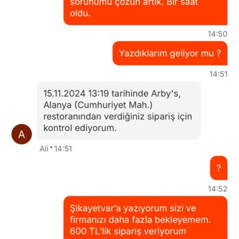 Yanlış Sipariş Ve Yetersiz Müşteri Hizmeti