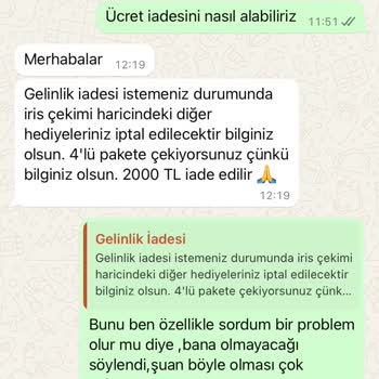 Gelinlik Paketi İadesi Sorunu