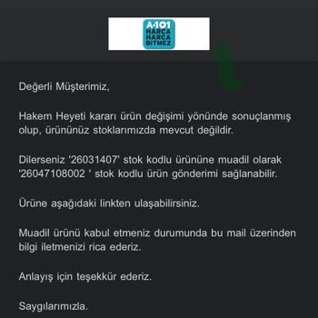 A101'in Tüketici Hakem Heyeti Kararını Hiçe Sayması