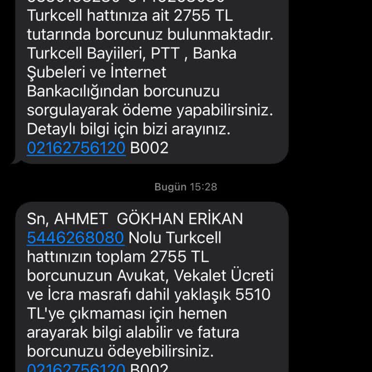 Turkcell'den Gelen Mesajlar Beni Rahatsız Ediyor