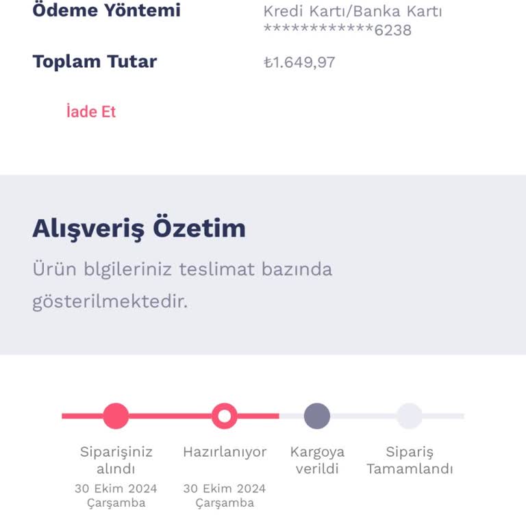 Teslimat Sorunu Ve İletişim Eksikliği
