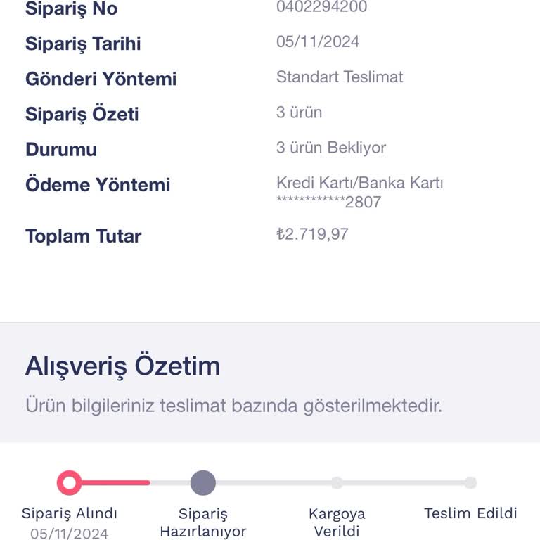 Penti'den Siparişlerim Nerede?