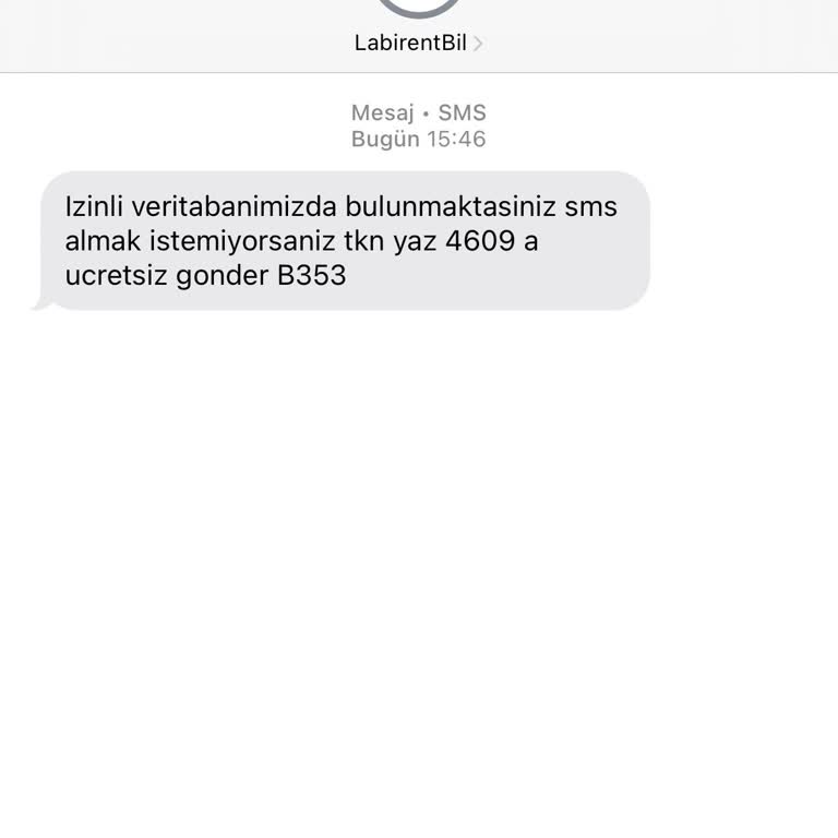 İzinsiz SMS Ve Sorumluluk Reddi