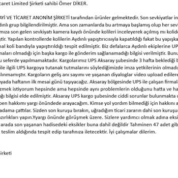 Karakter Sınırı Nedeniyle Ekran Görüntüsüyle Paylaşılan Şikayet