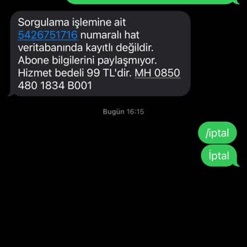 Hizmet Alınamayan Numara Sorgulama Ücreti