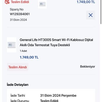 D&R Ve General Life Ürünü İade Sorunu