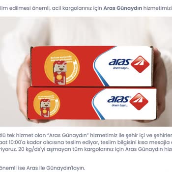 Aras Kargo'nun Güvenilmez Günaydın Hizmeti