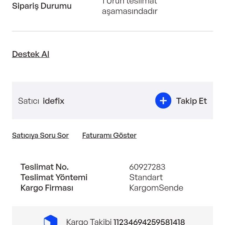 İdefix Ve Kargo Şirketi Arasında Sıkışan Sipariş
