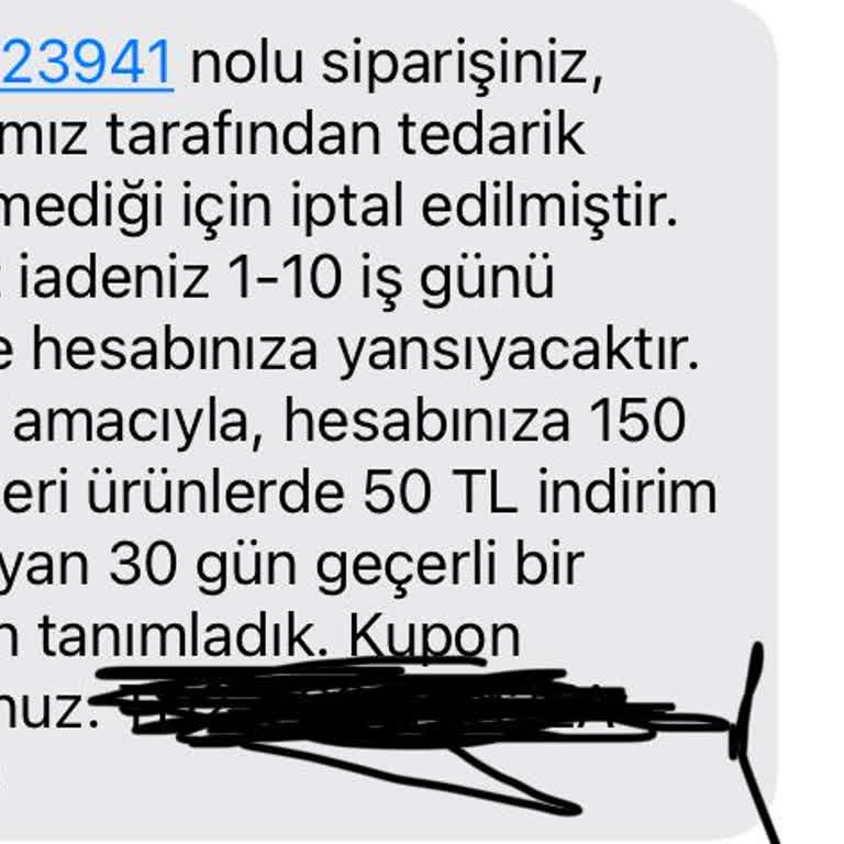 İptal Edilen Sipariş Ve Geciken Para İadesi