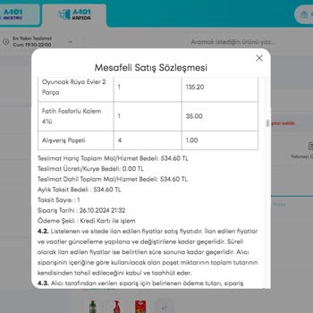 A101 Kapıda Siparişimde İade Sorunu