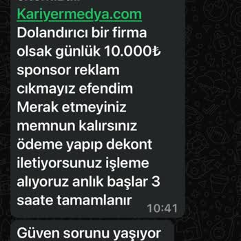 Kariyermedya.com Üzerinden Yaşadığım Olumsuz Deneyim