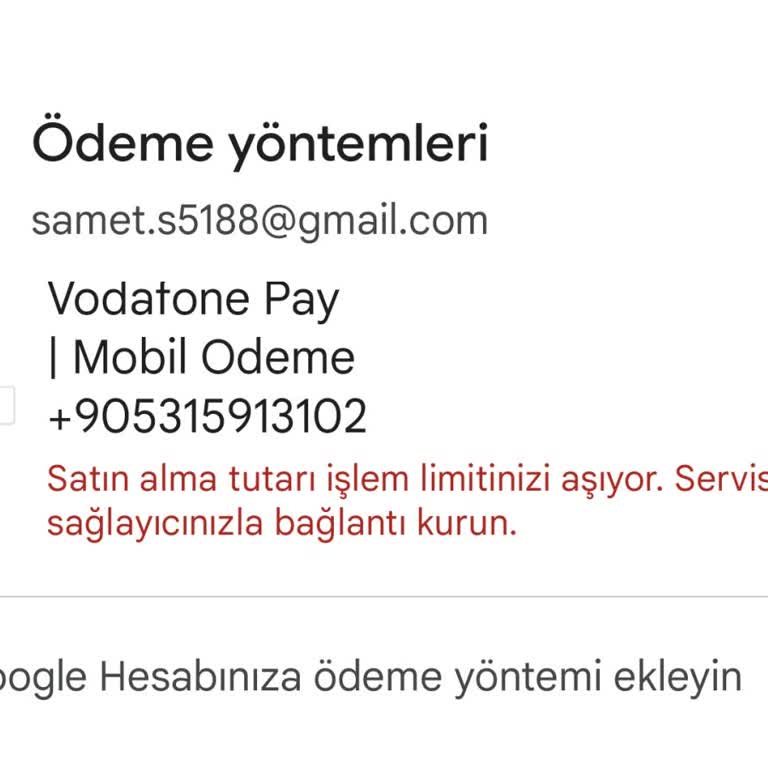 Mobil Ödeme Limiti Sorunu