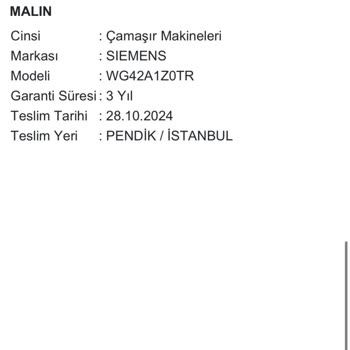 Yeni Siemens Çamaşır Makinesi Köpük Sorunu