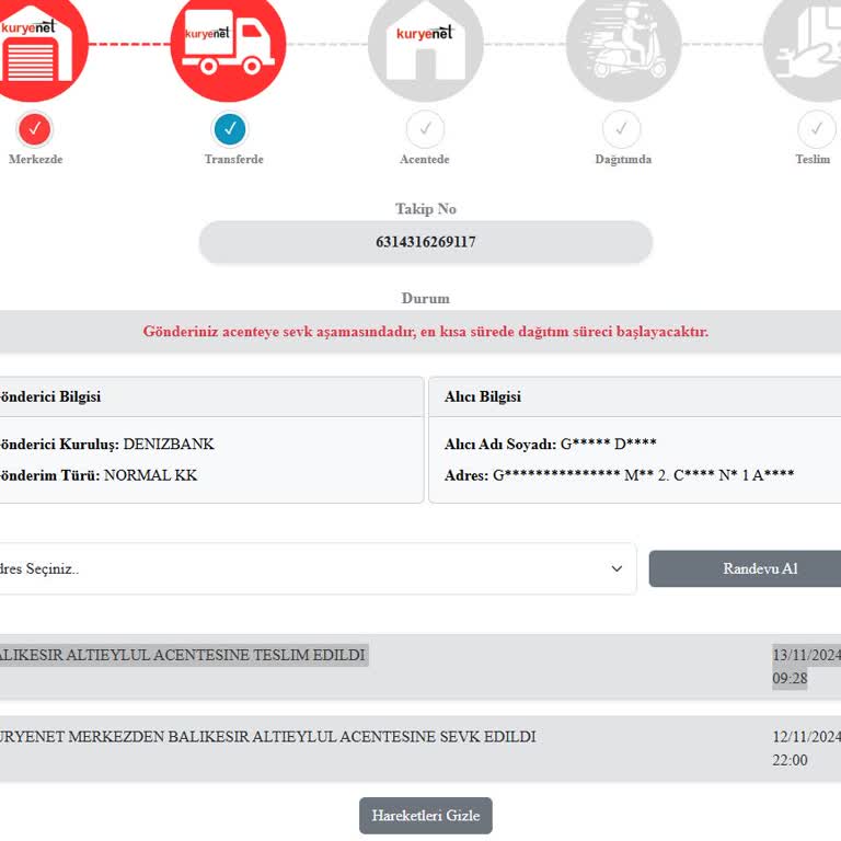 Kredi Kartı Teslimatında Gecikme Ve İletişim Sorunu