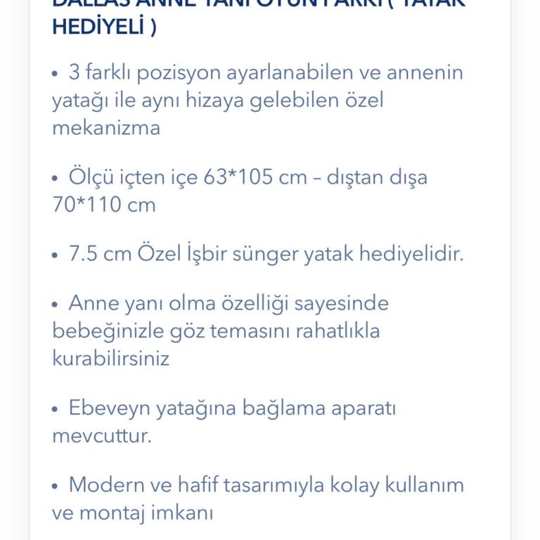 Baby Mall Eksik Ürün: Yatak Hediyesi Gönderilmedi