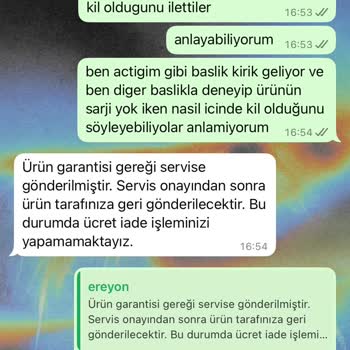 Deformeli Ürün Ve Yetersiz Müşteri Hizmeti