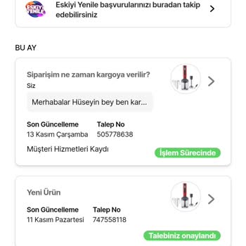 Hasarlı Blender Seti Değişim Sürecinde İade Şoku