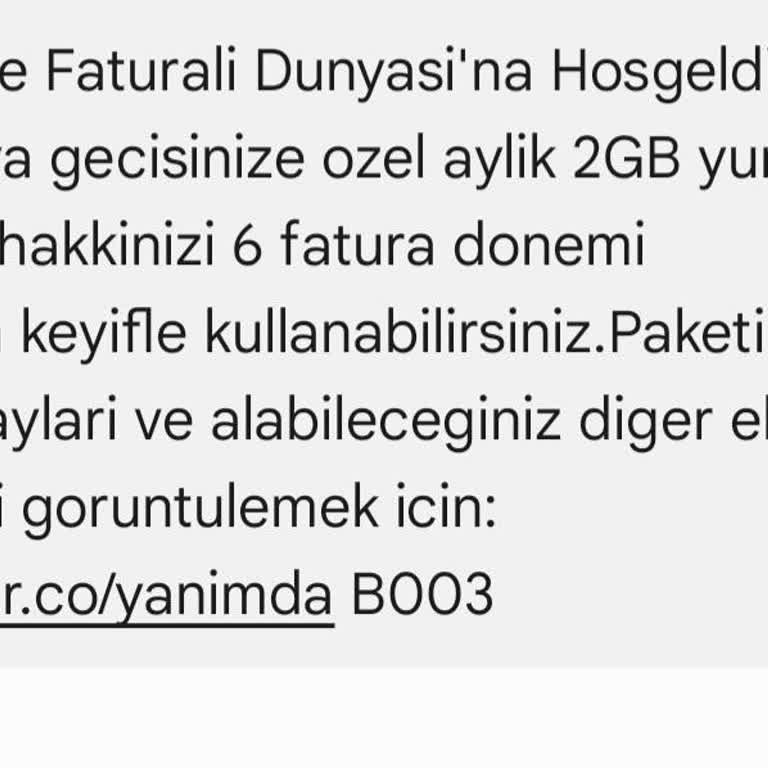 Vodafone'un Eksik Hediye İnterneti