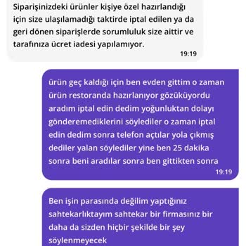 Sipariş Teslim Edilmedi, Para İadesi Yapılmadı!