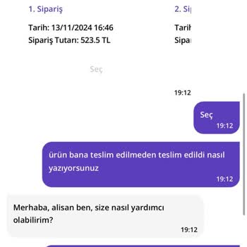 Sipariş Teslim Edilmedi, Para İadesi Yapılmadı!
