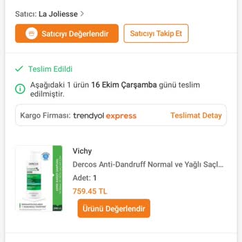 Sahte Veya Bozuk Vichy Dercos Şampuan Sorunu