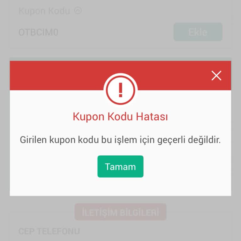 Obilet Kuponlarının Geçersizliği Ve Kullanım Zorluğu