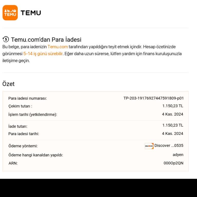 İade Sürecinde Banka Engeliyle Karşılaştım