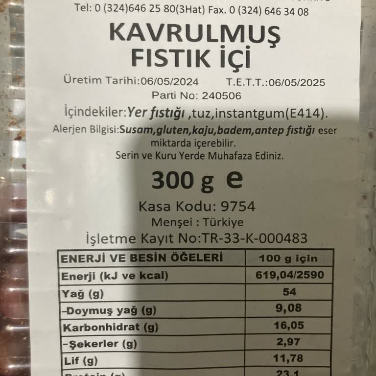 Migros'tan Alınan Bayat Ve Acı Fıstık Hayal Kırıklığı